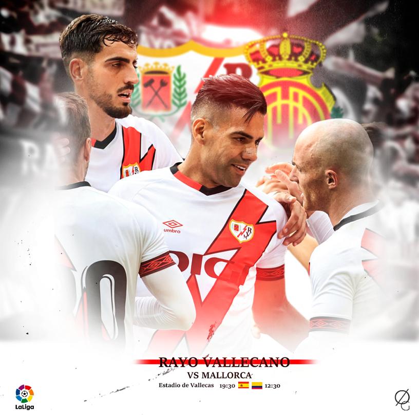 FALCAO's tweet photo. Con la emoción de nuestro primer partido en casa.  #LaLiga #RayoRCDMallorca ⚡️ @RayoVallecano https://t.co/QmqzY5btaW
