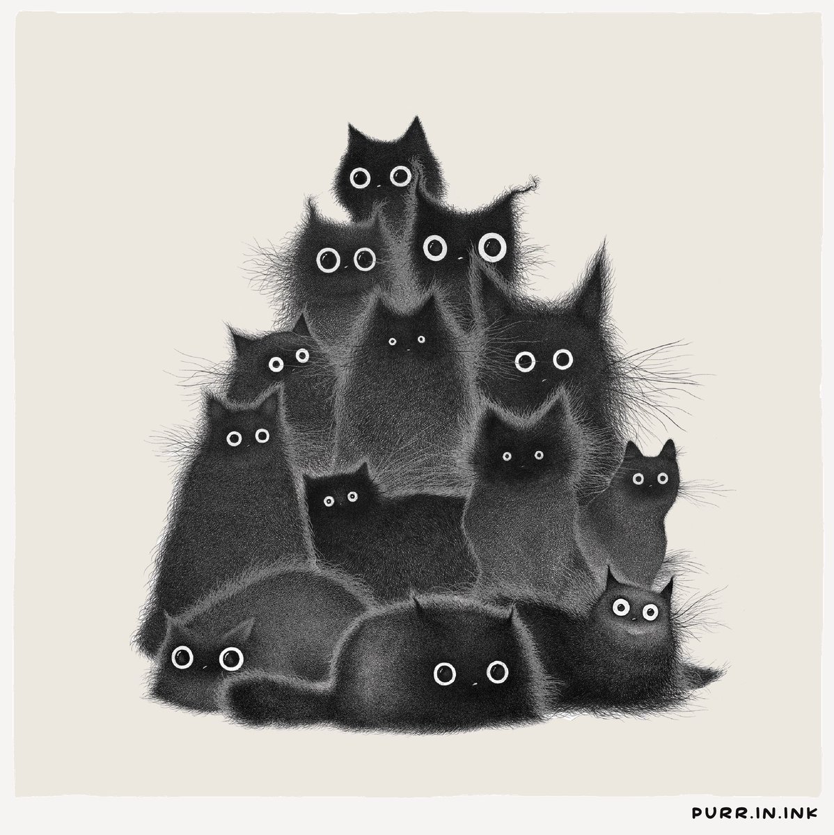 Giving away one print of this drawing 😸

Like &amp; RT to enter.

Winner chosen next week.

The eyes are partially painted by hand.
You can check the print here: purrin.ink

Good luck everyone 😸

#giveaway #caturday #handdrawn
