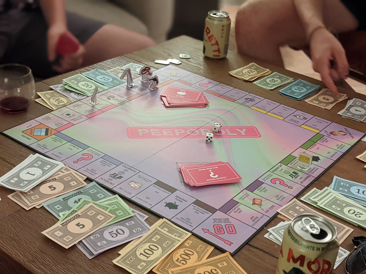 guywalters's tweet photo. Those kind folks at @DobbyClub06 have accidentally sent me another set of the excellent Peepopoly - Peep Show Monopoly! Rather than send it back, I'll send it to someone randomly selected from anyone who retweets this over the next 24 hours. And if you don't win, why not buy it? https://t.co/KyM1qD3QoO