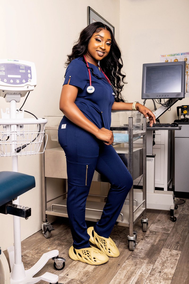 shopdunndada's tweet photo. CEO in the “Navy Baby” Blue Iman Set 🥶 DROPPING Aug. 29th 🚨 
#dunndadascrubs #scrublife #uniformscrubs #MedTwitter #nurse #nurselife #cna #cma #doctor https://t.co/C3QN7lMlFa
