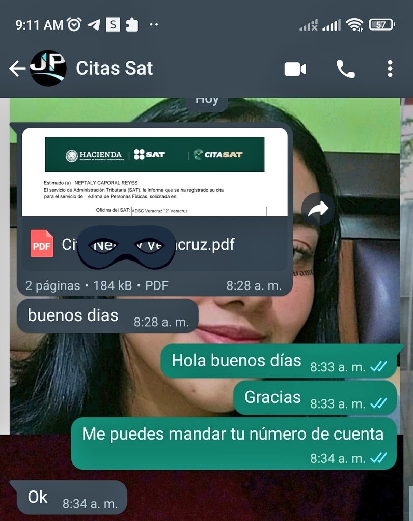 MaxcaporalR's tweet photo. @Cita_sat1 @GUILLER67541915 @CitaSatSos @SATMX @jp_fiscal Muchas gracias por ayudarme con mi cita, en menos de una semana, y no pagué hasta que me saco la cita 🤩 https://t.co/Y8xywR78gw