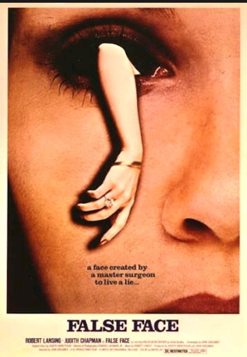 HorrorRafa's tweet photo. #Bisturí (#FalseFace, 1977) es esa mamarrachada que hace falta de vez en cuando, donde te acabas perdiendo entre tanto mangoneo de guión e historia más digna de una telenovela, con identidades robadas y herencias de por medio.

Thriller psicológico para pasar el rato. https://t.co/NgsaPkKQHh