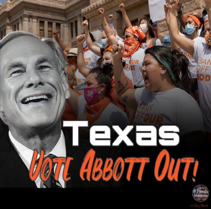 LqLana's tweet photo. Abbott is criminalizing women and doctors. Drs. have to think about laws before the welfare of their patient. They are facing life in prison if they perform abortions. Republicans are anti-freedom and anti-choice. Vote them dafuq out. #FreshResists #RaiseAFist https://t.co/xihhQ2m2Nx