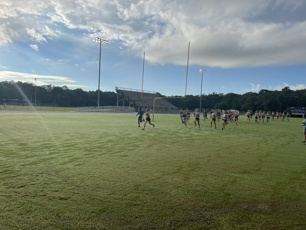 Principal_Fivay's tweet photo. It was a wet one @rrhsknights @RRGirlsWts #crosscountry meet this AM.  Congratulations to all the runners from @FivayHighSchool @WCHS_Wildcats @Jbaker1793 All runners off to great start! #SOARAbovetheLine #Falconpride https://t.co/qLGyQk5v8n