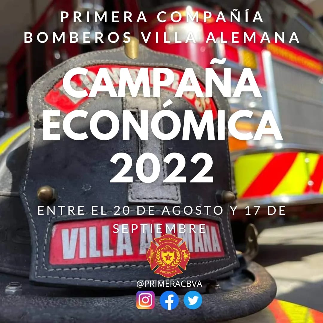 Amigos, ya hemos iniciado nuestra campaña económica 2022! Si quieres realizar tu aporte nos puedes encontrar el día de hoy en en centro de Villa Alemana. 
Contamos con tu apoyo! 
#bomberos #campañaeconomica #bomberosdechile #villaalemana #chile #aporte #donacion