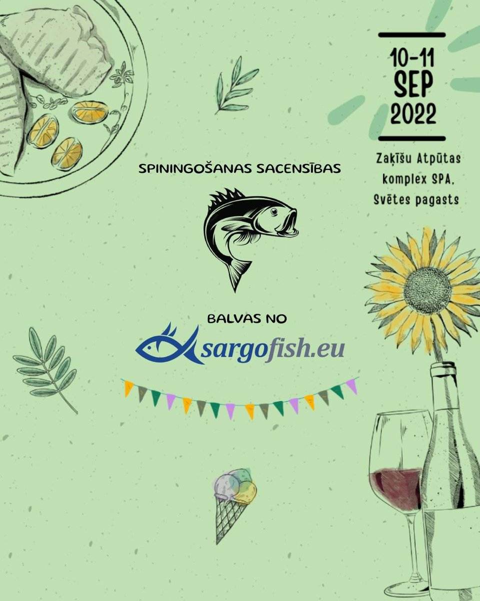 LatMerBiedriba's tweet photo. 🎡 Festivāla ietvaros organizējam arī mērnieku čempionātu spiningošanā!
🐠 Spiningošana notiks no krasta ar mākslīgo mānekli. Varēsi apmainīties pieredzē un kopā noteiksim dienas veiksmīgākos. Sacensības notiks Jelgavā, Pasta salā. Meklē info Facebooka, Instagramā un LMB portālā! https://t.co/V9HdxCQnBi