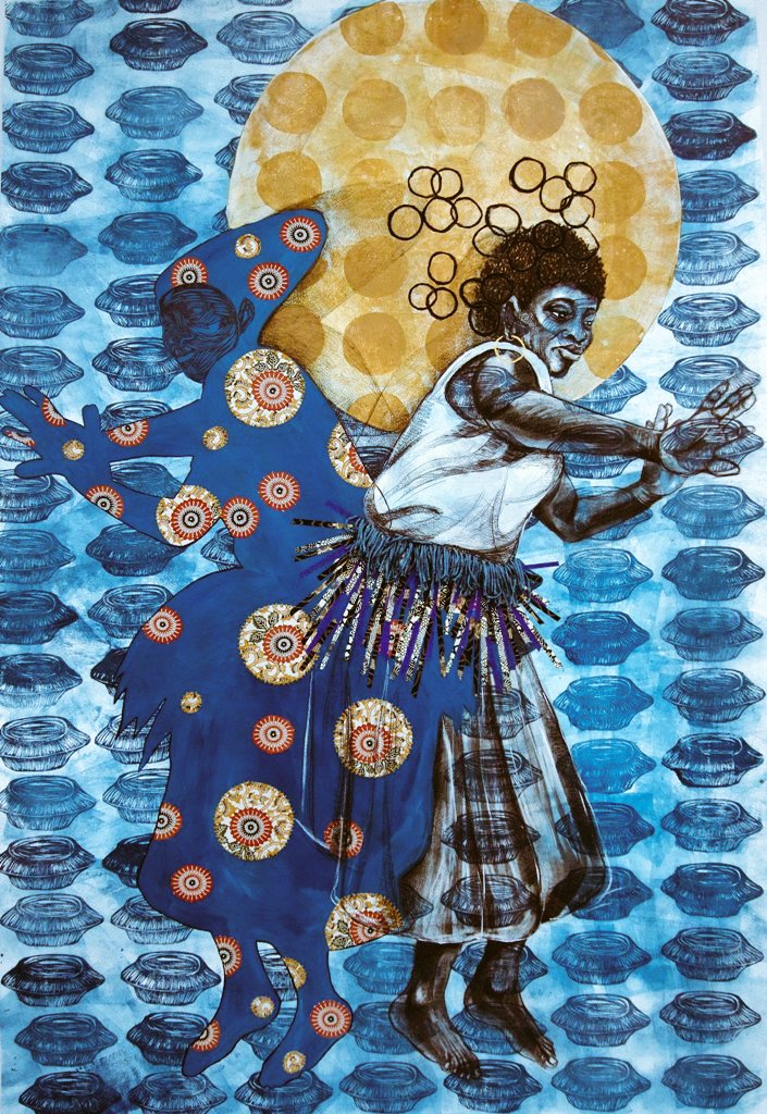 womensart1's tweet photo. 'Spirit Dancer' by contemporary printmaker Delita Martin #WomensArt https://t.co/8i84HZy8Ec