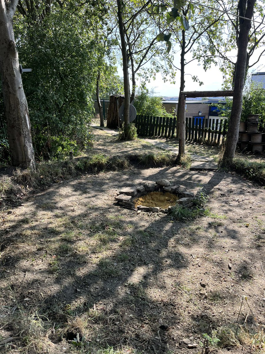 TAS4L's tweet photo. We’ve just completed the #gillaslaneprimary Adventure Forest renovation and revamp. Ready for the kids return in a weeks time. We did some enhancements… the ancient people of Houghton have been to visit. #forestschool #AdventureForest #forestschoolideas https://t.co/IiMsKkmjZm