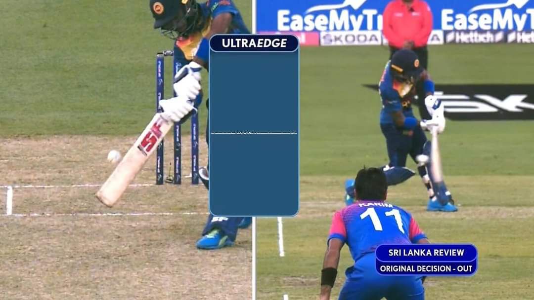 SharmeeganS's tweet photo. This is the worst decision ever given by an umpire! Ever! Such a shame.
#JayaramanMadanagopal #SLvAFG #AsiaCup2022 https://t.co/M6OdyjavSo