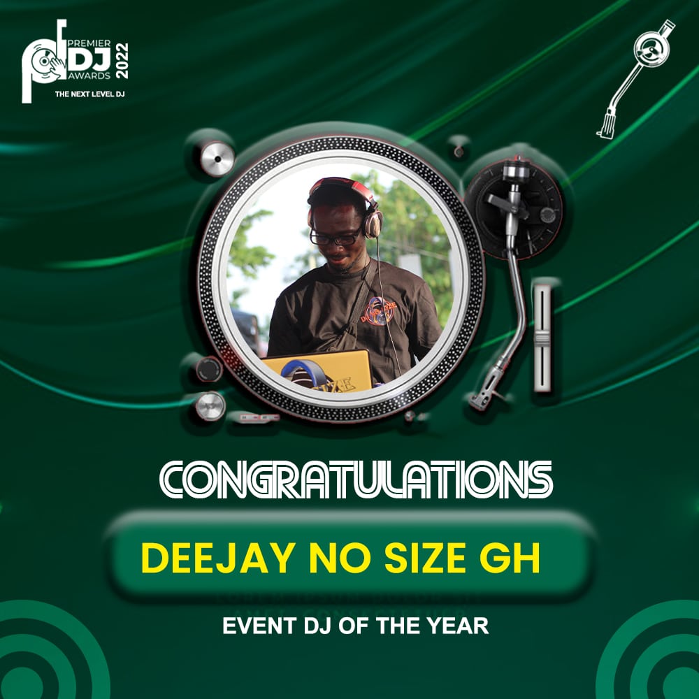 premierdjawards's tweet photo. CONGRATULATIONS DJ NO SIZE GH.
#premierdjawards22 #PDA22 #dj #GhanaDJs #internationaldjs #thenextleveldj #skills #talents #music #share #djs #africandjs #GlobalDjs https://t.co/vme6kxr0yh