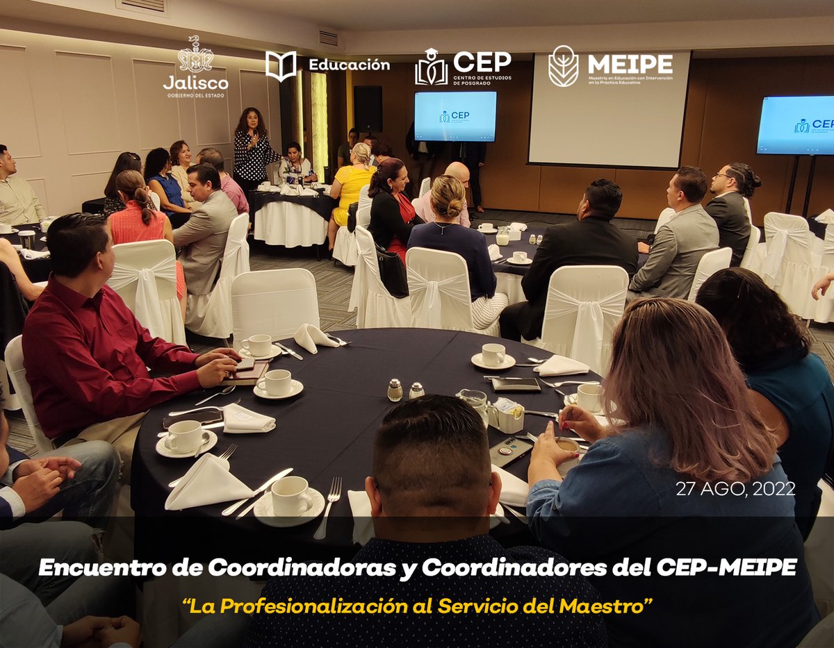 meipesej's tweet photo. Iniciamos con el Encuentro de Coordinadoras y Coordinadores del CEP-MEIPE “La Profesionalización al Servicio del Maestro”, con el objeto de organizar y planear las actividades del venidero semestre, que dará inicio el próximo 10 de septiembre del año en curso. https://t.co/A3NQKSOJcx