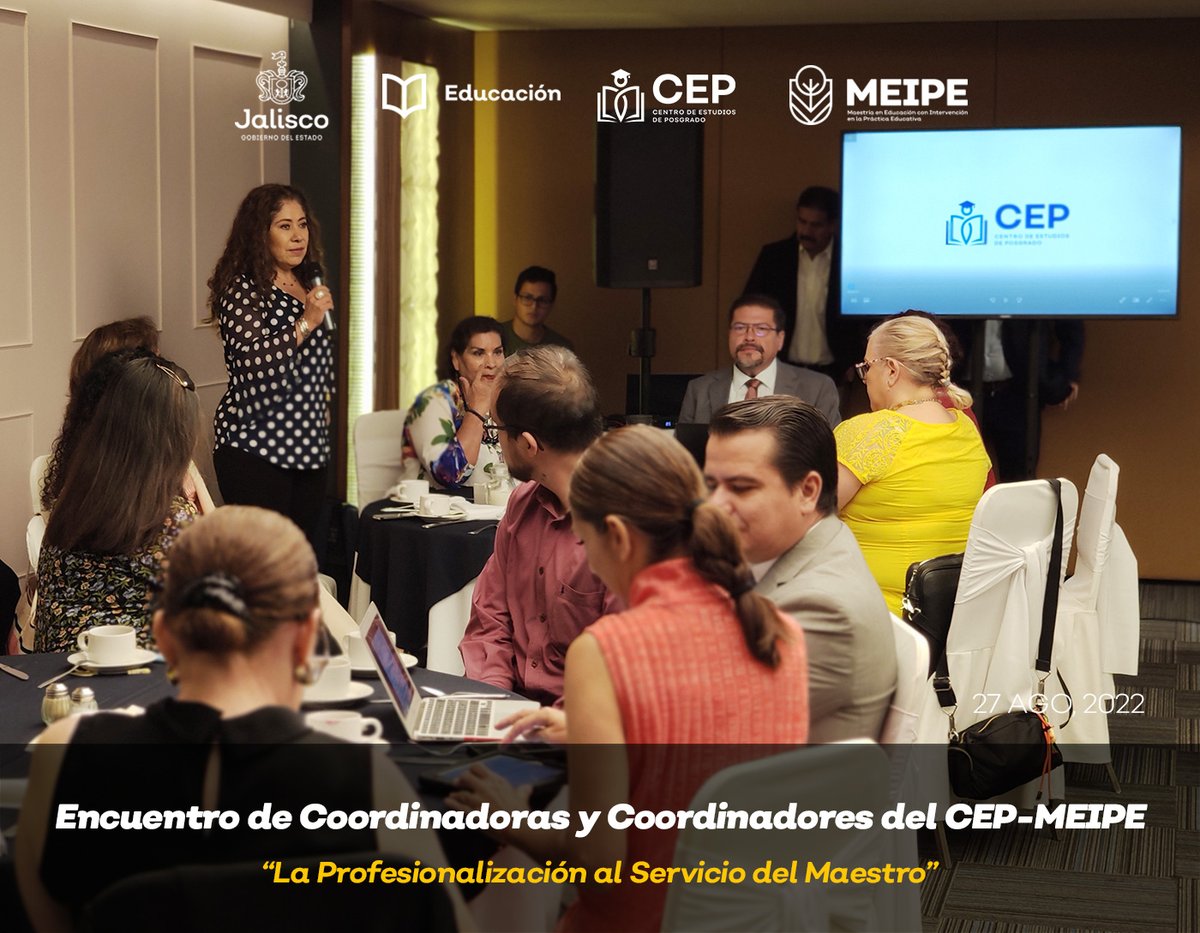 meipesej's tweet photo. Iniciamos con el Encuentro de Coordinadoras y Coordinadores del CEP-MEIPE “La Profesionalización al Servicio del Maestro”, con el objeto de organizar y planear las actividades del venidero semestre, que dará inicio el próximo 10 de septiembre del año en curso. https://t.co/A3NQKSOJcx