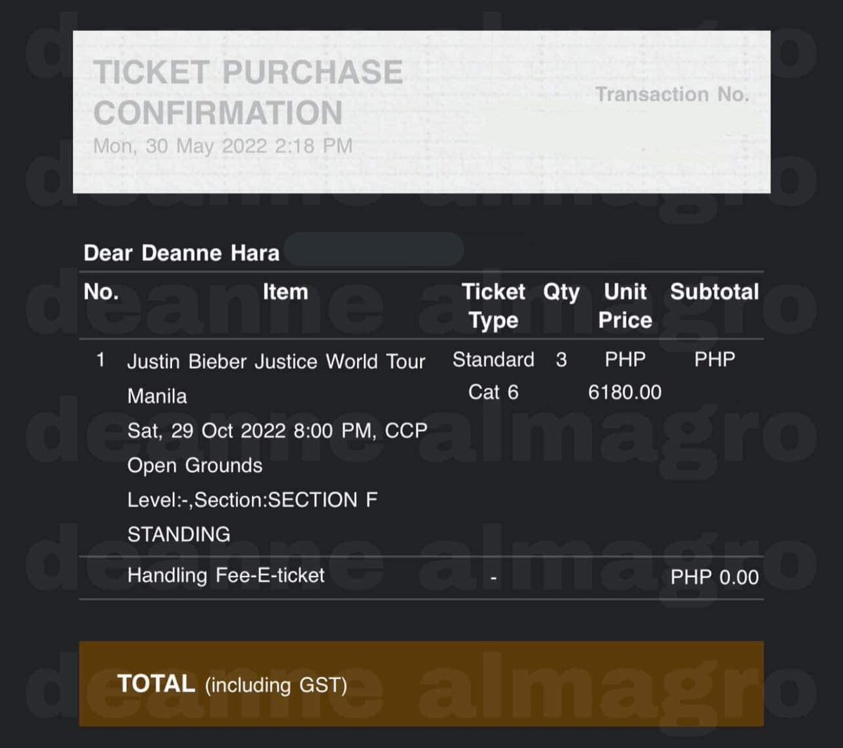 scintillasbg's tweet photo. wts lfb 

Justin Beiber Justice World Tour Tickets (2 slots)

Section F

PHP: 6180 ea (original price)

~ ticket details below
~ dm for questions
~ helping a friend

please help rt https://t.co/cvI30B6dDT
