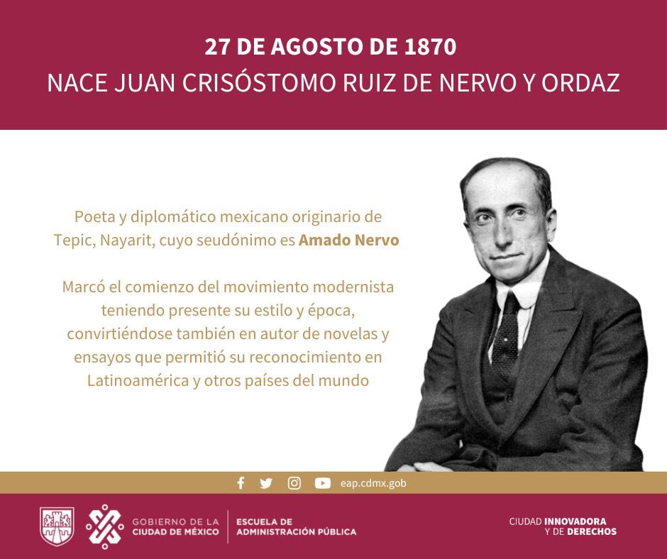 #Efeméride
Se destacó por ser un gran poeta, perteneciente al movimiento modernista. Sin embargo, muchos de sus escritos estuvieron en oposición a dicha corriente, debido a que estuvieron más alineados hacia sus experiencias y sentir personal, de tristeza y nostalgia.