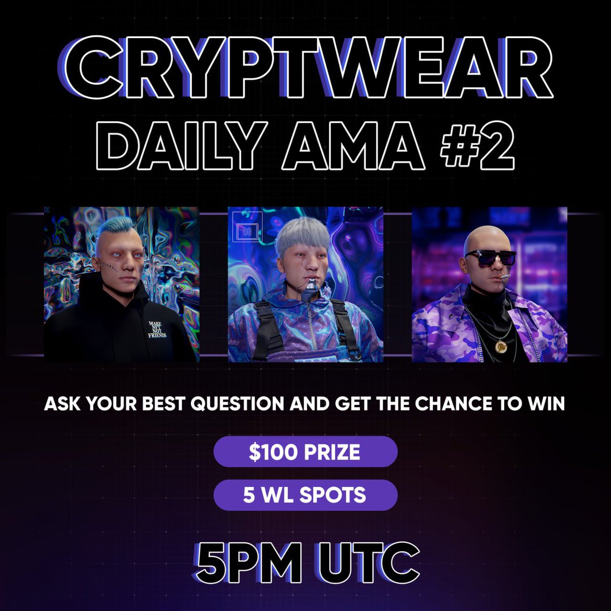 Join us LIVE for our DAILY #TwitterSpaces AMA!
Ask your best question,
Get the chance to win $100 #prize

👉 TODAY
👉 5 PM UTC
x.com/i/spaces/1yoKM…