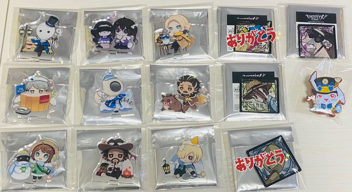 sp__ymmm's tweet photo. 【交換・譲渡】第五人格 舞台 テテステ ラバクリ

譲、
▼スイパラアクスタ
〇リッパー 夢の魔女 ★写真家 ★納棺師 昆虫学者 〇野人 庭師 〇カウボーイ ★墓守
▼舞台 ステンドグラス キーホルダー
庭師 〇狂眼
▼ラバクリ
〇ガードno.26 ボンボン

求、
各定価

ツイフィ必読。宜しくお願いします。 https://t.co/1lf4d2Ai71