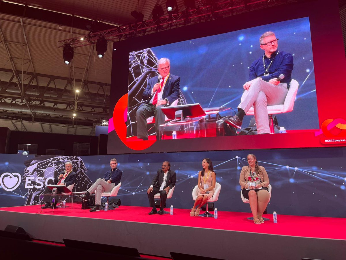 worldheartfed's tweet photo. Are you ready for the launch of the WHF Roadmap for Digital Health in Cardiology? Join @fjpinto1960, @ProfMartinCowie, @lamcardio, Dr Prabhakaran and @JRedHeart now in Room Gaudi at the #ESCCongress! #CVDRoadmaps https://t.co/HLokDMy0Bq