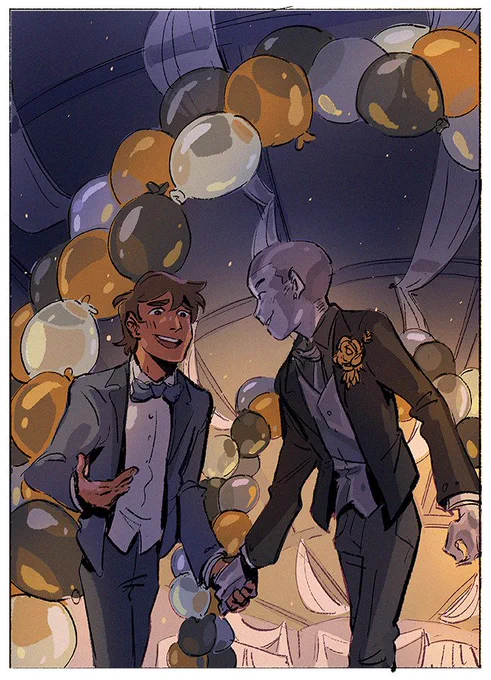 fsr these prom drawings have popped off on tumblr again so i wanna put them in one post here ... 
