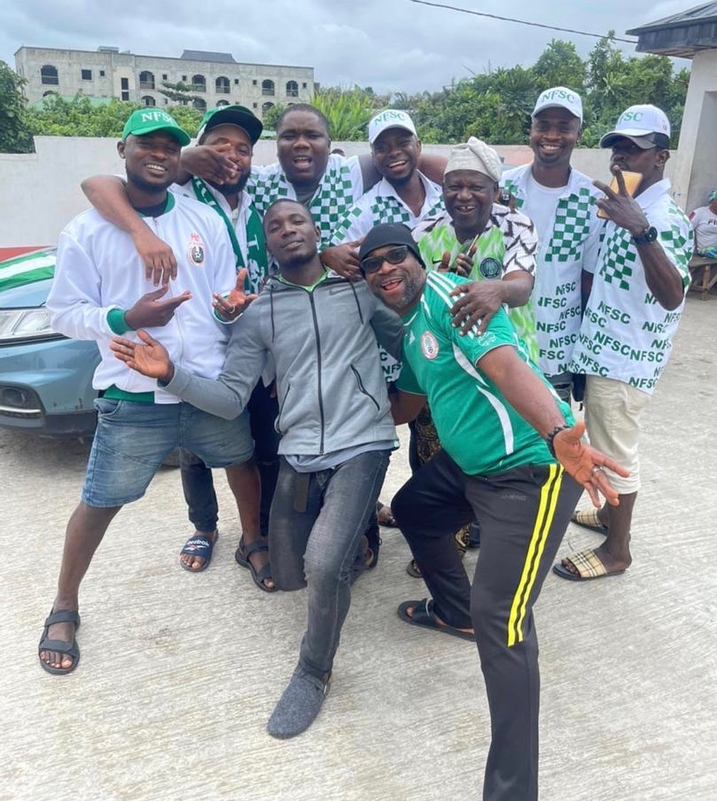 nfscglobal's tweet photo. We are live in Cape Coast Ghana for our dear @ng_supereagles 
Victory all the way 
Up Eagles Up Nigeria
@thenffofficial 

#nfsc #nfsctv #nigeriafootballsupportersclub #football #footballfans #nigeria #ghana #capecoast #victory #win #winner #soarsupereagles https://t.co/8g02oaXvIL