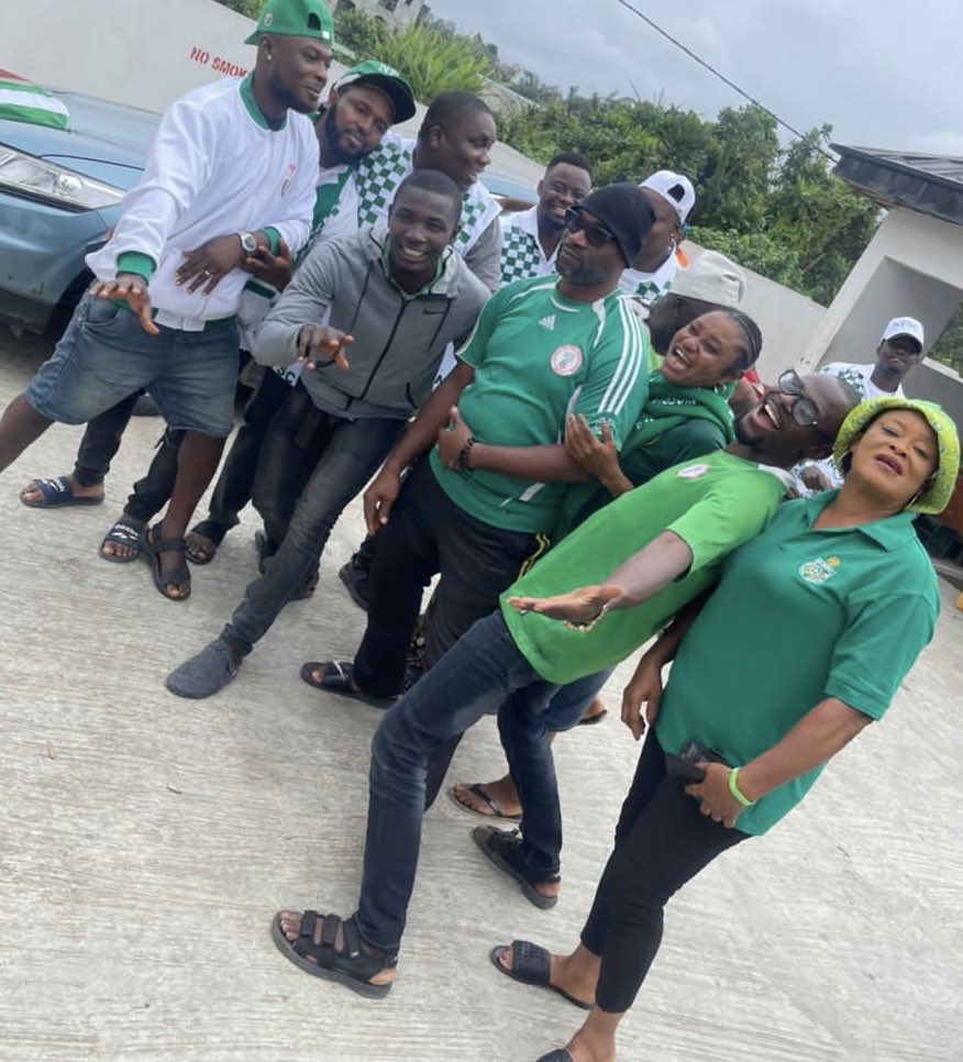 nfscglobal's tweet photo. We are live in Cape Coast Ghana for our dear @ng_supereagles 
Victory all the way 
Up Eagles Up Nigeria
@thenffofficial 

#nfsc #nfsctv #nigeriafootballsupportersclub #football #footballfans #nigeria #ghana #capecoast #victory #win #winner #soarsupereagles https://t.co/8g02oaXvIL