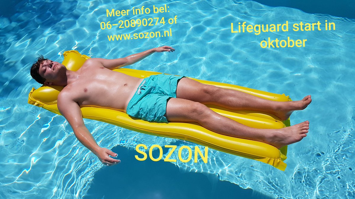 SOZON start met Lifeguard in oktober. Meer info sozon.nl of 06-20890274