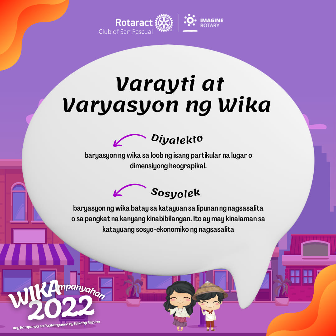 rac_sanpascual's tweet photo. Samantala, ang SOSYOLEK naman ay ang baryasyon ng wika batay sa katayuan sa lipunan ng nagsasalita o sa pangkat na kanyang kinabibilangan. Ito ay may kinalaman sa katayuang sosyo-ekonomiko ng nagsasalita.

Tingnan ang ilang mga halimbawa ng Diyalekto at Sosyolek sa mga larawan. https://t.co/45fbM411i0