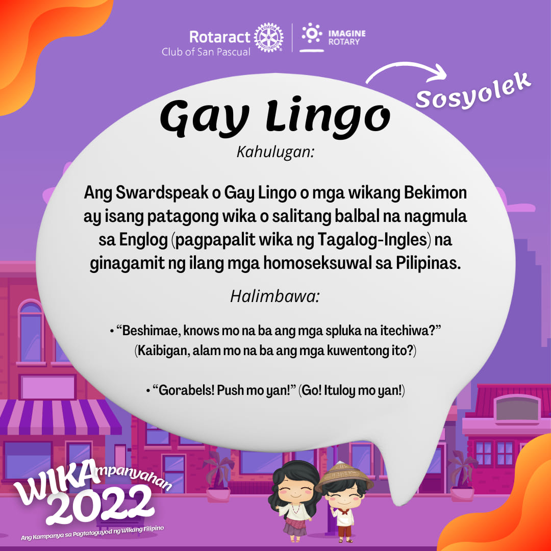 rac_sanpascual's tweet photo. Samantala, ang SOSYOLEK naman ay ang baryasyon ng wika batay sa katayuan sa lipunan ng nagsasalita o sa pangkat na kanyang kinabibilangan. Ito ay may kinalaman sa katayuang sosyo-ekonomiko ng nagsasalita.

Tingnan ang ilang mga halimbawa ng Diyalekto at Sosyolek sa mga larawan. https://t.co/45fbM411i0