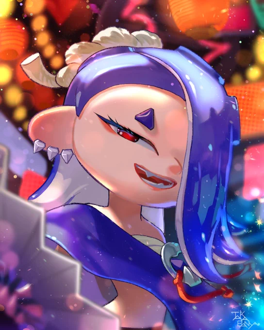 スプラトゥーン前夜祭楽しみ過ぎる勢いですりみ連合フウカ描きました待ちきれない～～!#splatoon3art 