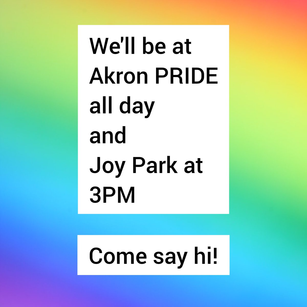 Got free time today? ✨

Stop by our table at Akron PRIDE and say hi! 🏳️‍⚧️🏳️‍🌈

Also join us at Joy Park at 3PM with @thefreedombloc for the second to last day of the Week of Action! ✊

#Akron #Ohio #HeyAkron #Pride #AkronPride #keepakronbeautiful #KeepAkronGay #AllPowerToThePeople
