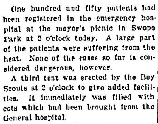 KansasCity100's tweet photo. The Mayor’s Picnic for children in #SwopePark saw many sent to the hospital for heat exhaustion. There were estimates of 60,000 people at the event. @QuintonLucasKC https://t.co/EKnbPHKHxN
