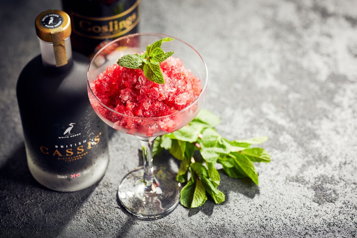 BLACKCURRANT AND RUM CRUSH

50ml Rum
50ml British Cassis
30ml Sugar syrup
30ml Lime juice
30ml Water
A few mint leaves

Guaranteed to bring chilled vibes and good times to the summer! Mix all the ingredients together, give them a good shake, freeze overnight and serve