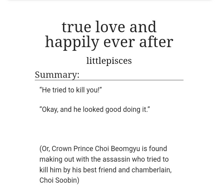 lovellyeonjun's tweet photo. 👑 true love and happily ever after by littlepisces 

forbidden love • secret relatioship • ice prince beomgyu • assassin yeonjun

wc: 18,352

Link: https://t.co/VQyMG5PLb4 https://t.co/T2zLGwvRqy