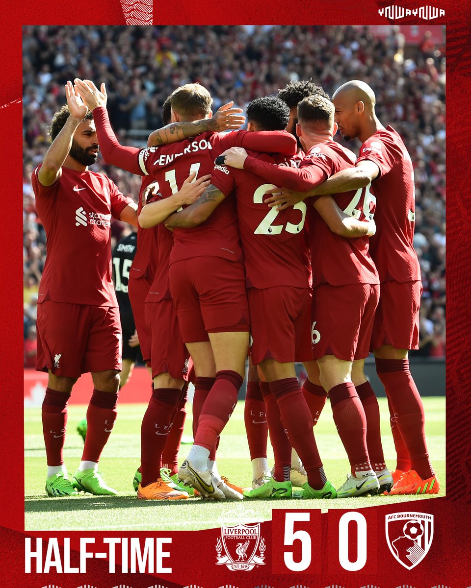 LFC's tweet photo. A five-star first-half performance from the Reds 🙌 https://t.co/Og7vN3sSk9