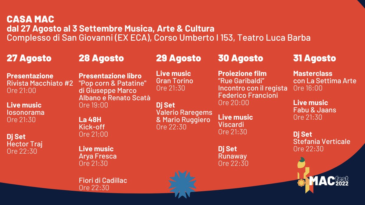mac_fest_cava's tweet photo. Inizia oggi il #MACfest2022! 

Dopo un anno di preparativi e mesi di organizzazione, negli ultimi giorni abbiamo completato l’allestimento di #CasaMAC. Diamo il benvenuto alla IV edizione del MAC fest!

Per iscriversi alle attività: https://t.co/24tn5LFf8Y

#macfestcava https://t.co/oCHEcRTxJJ
