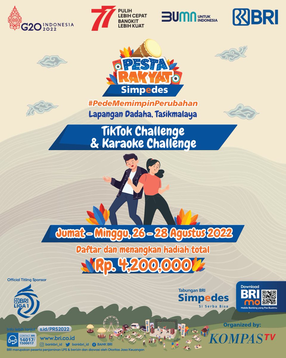 sw33tdevil___'s tweet photo. nih dia yg paling ditunggu-tunggu di pesta rakyat simpedes Tasikmalaya, tiktok challenge pasti seruuuu banget #PRSTasikmalaya2022 https://t.co/C4bSe6sLph