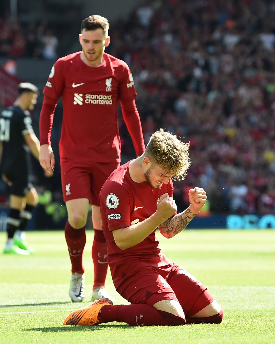 LFC's tweet photo. A first @PremierLeague goal for Harvey 🤩 https://t.co/C88VPftTLp