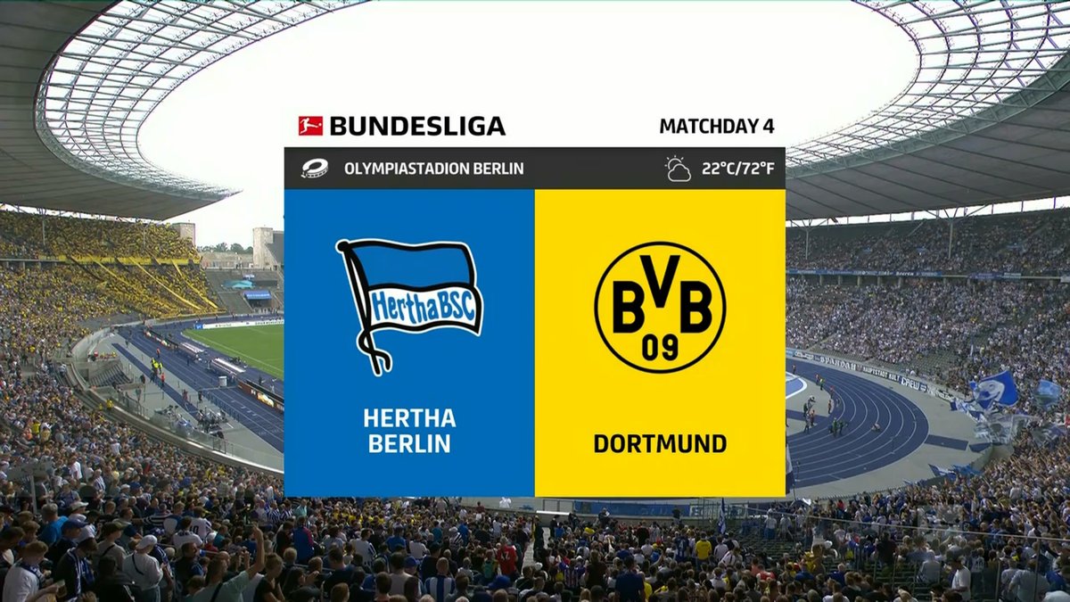 Hertha Berlin vs Dortmund 27 August 2022