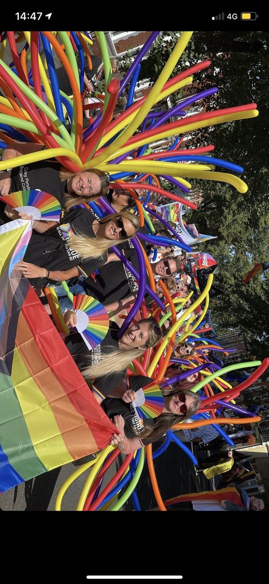 LucyWebbHR's tweet photo. What a brilliant day surrounded by so much joy and love #UniqueandUnited @PrideCymru @BridgendCollege https://t.co/8pw8unSIVf