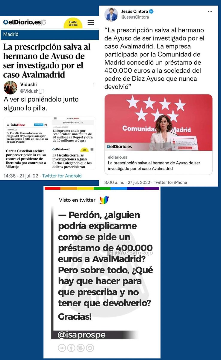 filosmates's tweet photo. URGENTE: NECESITO INFORMACION SOBRE CÓMO PEDIR CREDITO DE 300000 EUROS A AVALMADRID Y QUE PRESCRIBA PARA NO TENER QUE DEVOLVERLO https://t.co/Qps2xgMraP
