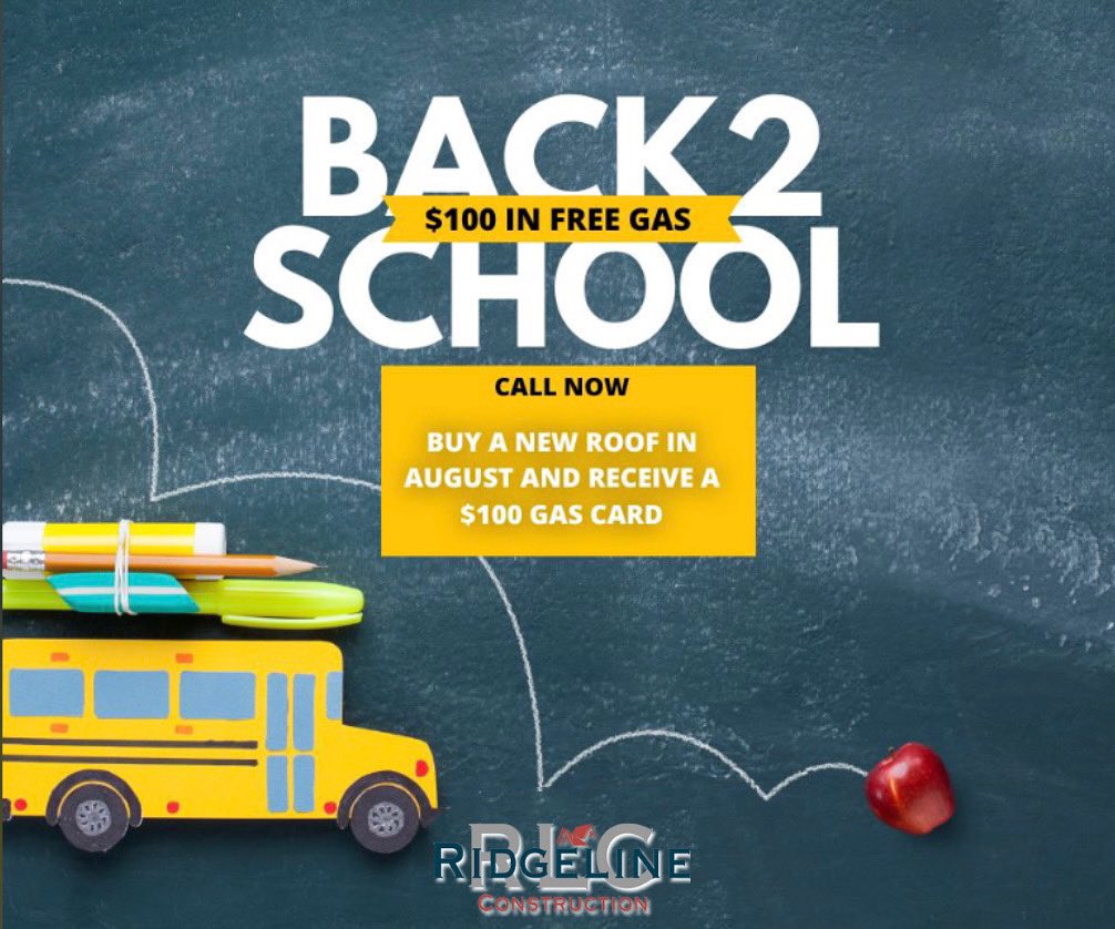 RidgelineHSV's tweet photo. August is almost over!
Don’t miss an opportunity for a free gas card! Buy a new roof by the end of the month to claim the offer 🎁⛽️🚙
********
#AugustPromotion #GasCard #NewRoof #Ridgeline #Construction #Huntsville #Pensacola #Tampa #SpanishFort #Athens #Mobile https://t.co/fO8RAeQwns