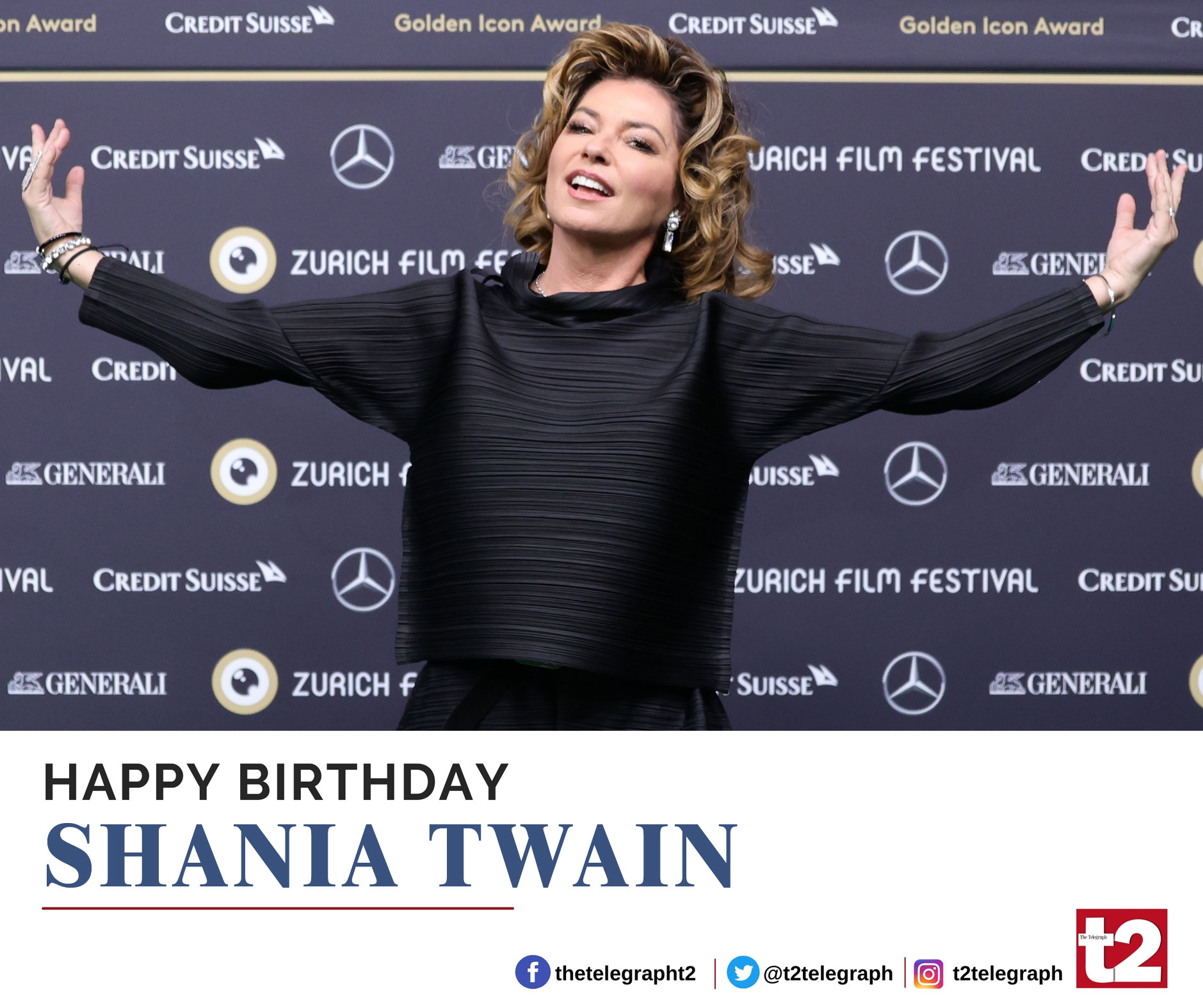 Happy birthday Shania Twain and keep those bouncy country-pop numbers coming 