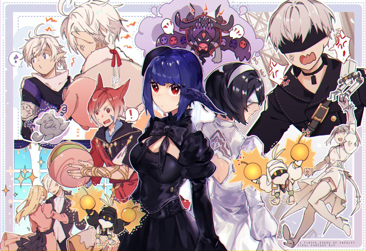 「HAPPY 9TH ANNI FFXIV!! thank you for all」|RireNe 💙💜COMM OPEN!のイラスト