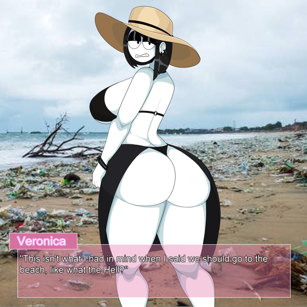 For your next date, you decide to take Veronica to the… “beach.”