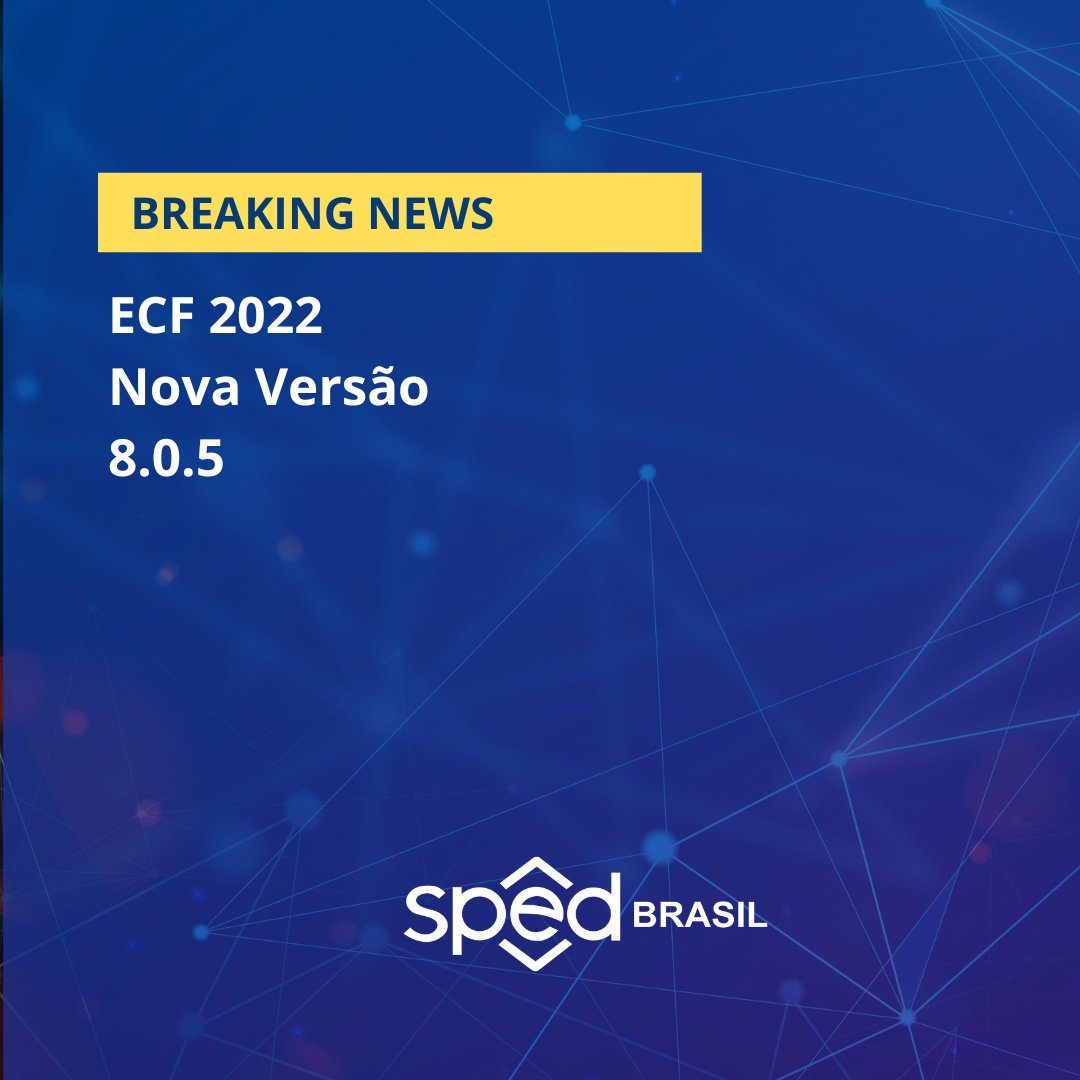 spedbrasil's tweet photo. Pessoal, um nova versão da ECF 2022.
Lembrando que a entrega é até 31.08
Quer saber mais: https://t.co/OuSo3JLTb3 https://t.co/eCqig87558