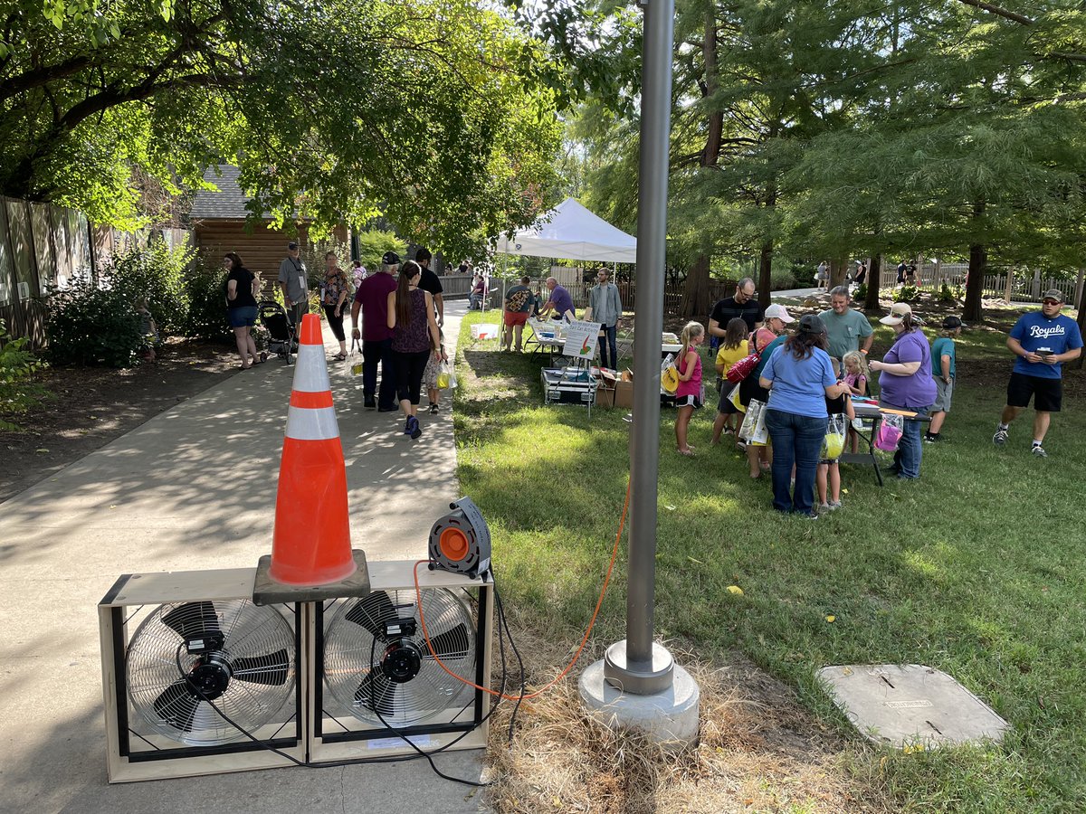 ksenergyprog's tweet photo. We’re at the @TopekaZoo today for the @FreeStateCoop Crew at the Zoo. Kids (and adults) are having a great time building wind-powered sailcars! This activity continues to be a fan favorite. Give us a shout if you’d like to bring this activity to your event. https://t.co/3lxdLmdtqW