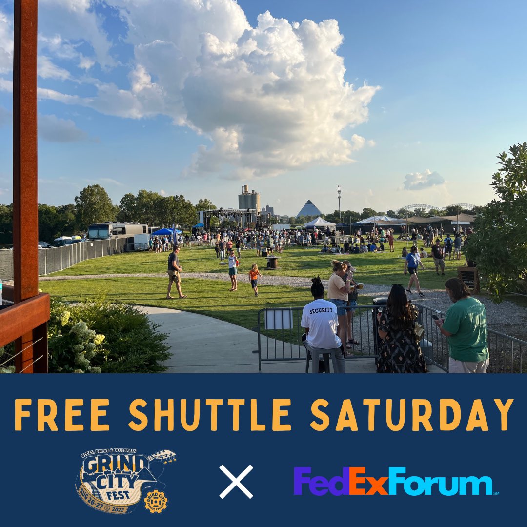 grindcityfest's tweet photo. Good news, Grind City Fest ticket holders! Additional parking will be available at FedExForum Gosset Motors Garage (195 Doctor M.L.K. Jr Ave, Memphis, TN 38103) for $10, with free shuttles going to and from Grind City Brewing Company from 1 p.m. to 11 p.m. on Saturday, August 27. https://t.co/ahSQUBVcKk