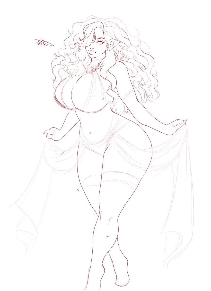 Honeyart82's tweet photo. Sketch🥰🥰#sketch #wip #art #ArtistOfTheSummer #christmas #bidybuilder #elf #procreate https://t.co/YcyZt304a2