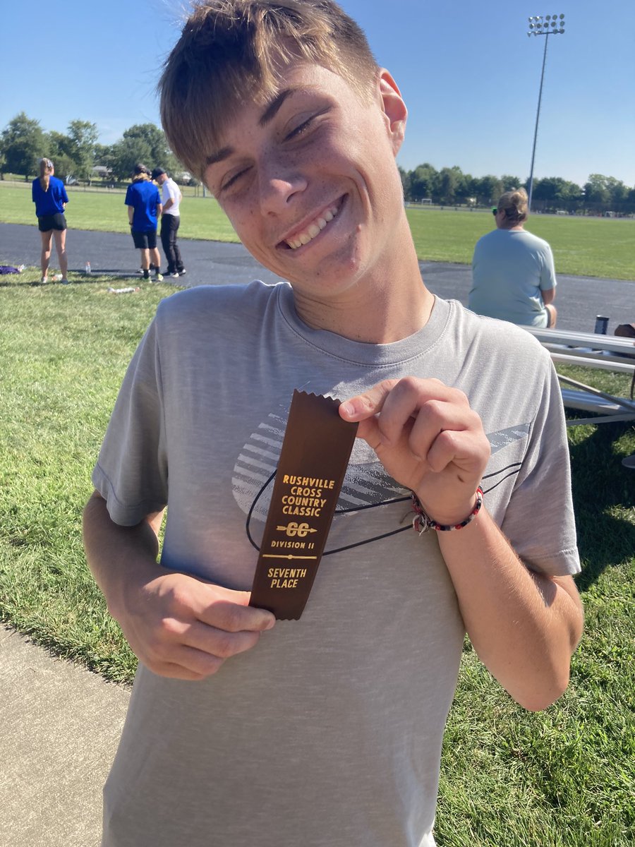 Luke Williams finished 7th at the Rushville Invite this morning! He along with Brody Puckett and Luke Cottrell all ran career PRs!