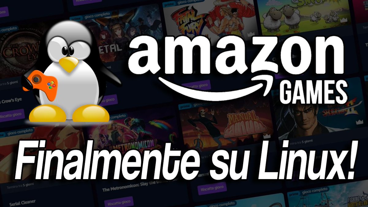 Jucariconlinux's tweet photo. Finalmente i giochi di @amazongames su #Linux!
Per installare e lanciare i giochi presenti nel nostro account Amazon abbiamo utilizzato il Launcher testuale Nile, sviluppato da @ImLinguin. 

https://t.co/whJzmL2YeE https://t.co/wHpMiRykKx
