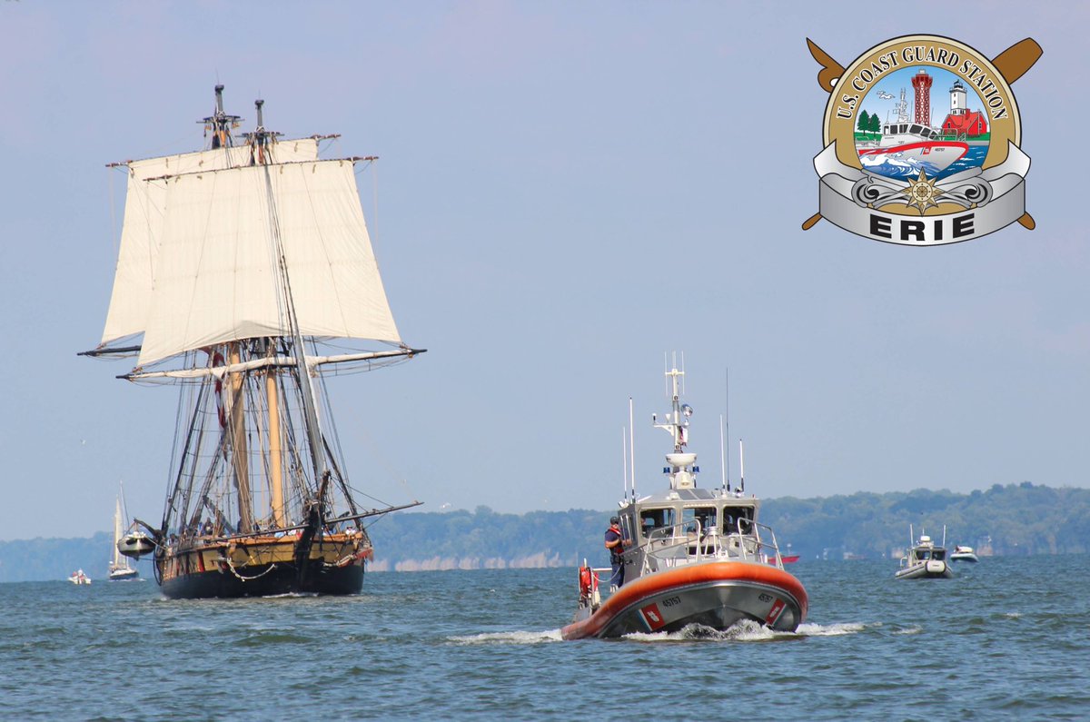 USCGGreatLakes's tweet photo. #USCG STA Erie coordinated waterside security ops during the #ParadeofSails w/ support from local, state, and federal law enforcement agency partners. BZ waterside security team for the continuous work they do to maintain the safety and security of #TallShipsErie #Interagency https://t.co/qTmtbZVPTs
